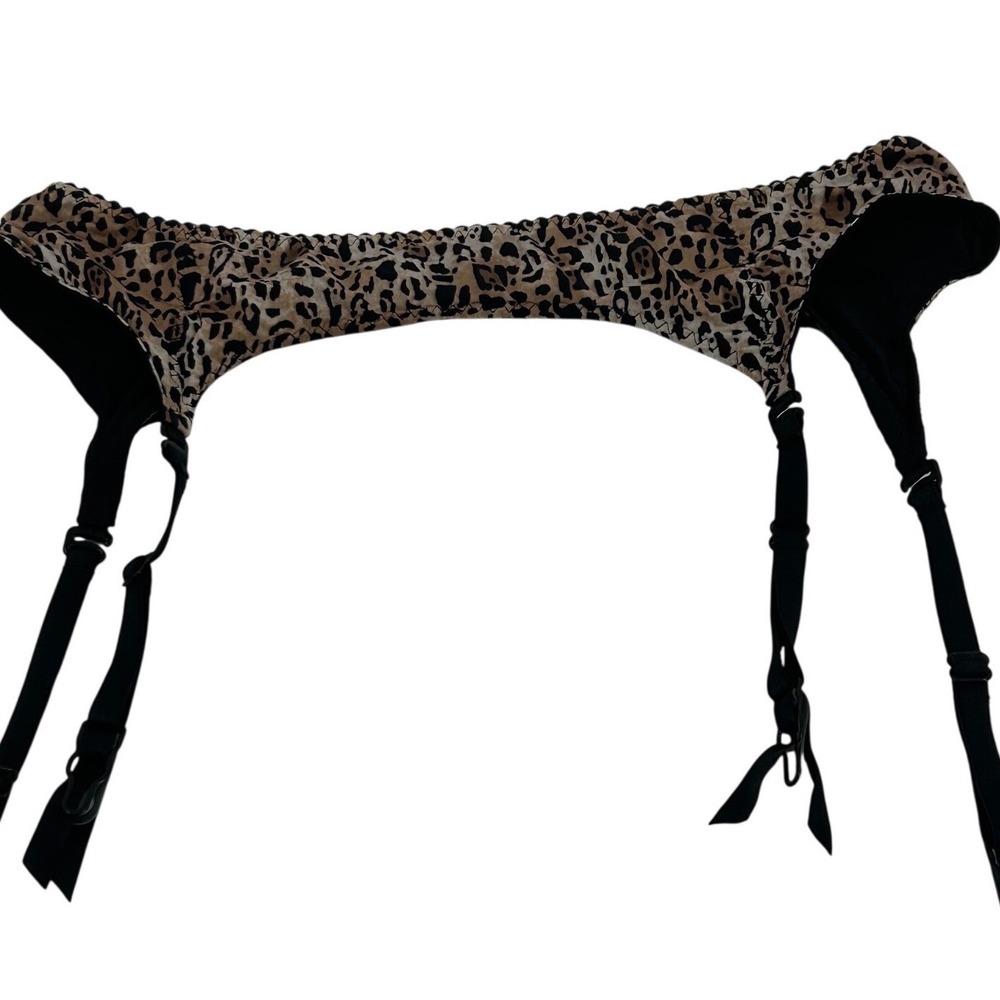 Victoria's Secret Leopard Print Garter Belt Adjustable Straps Lingerie OS